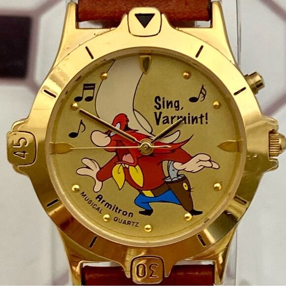 Vintage Looney Tunes x Armitron Yosemite Sam Musical Watch Plays Theme Song🎵 - Picture 1 of 17